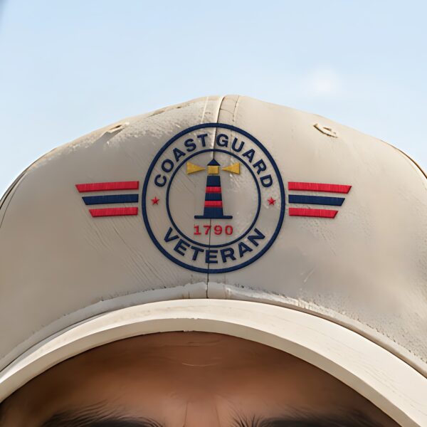 Coast Guard Veteran Patch Dad Hat, Khaki