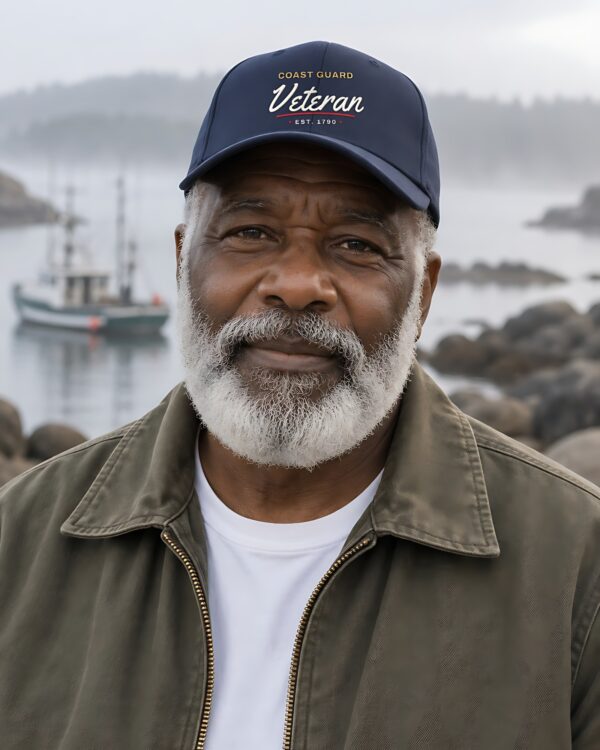 Coast Guard Veteran Script Dad Hat