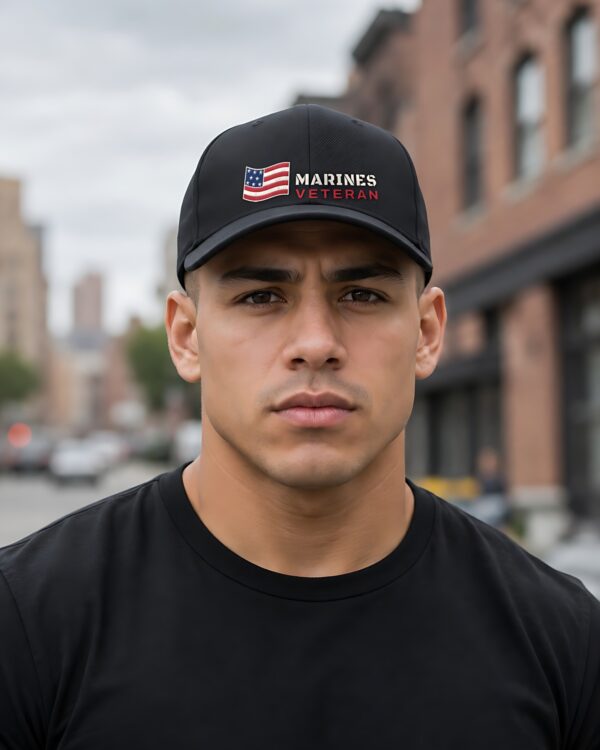 Marines Veteran Flag Dad Hat