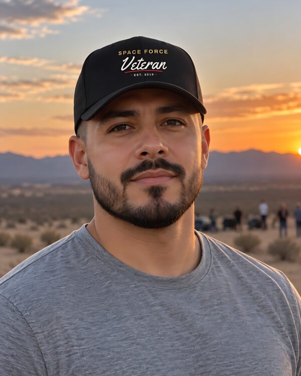 Space Force Veteran Script Dad Hat