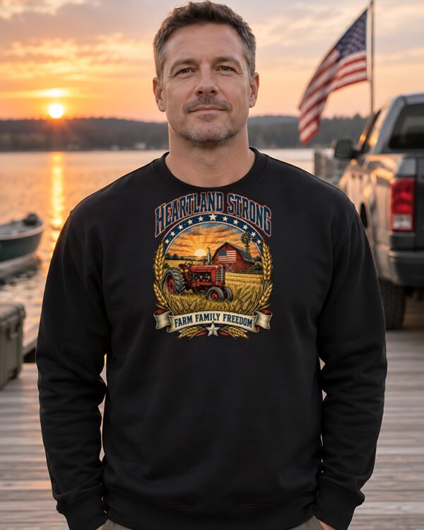 Heartland Strong Tractor & Barn Crewneck Sweatshirt