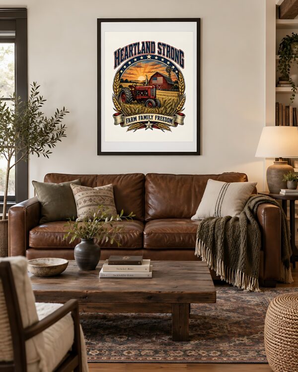 Heartland Strong Tractor & Barn Poster