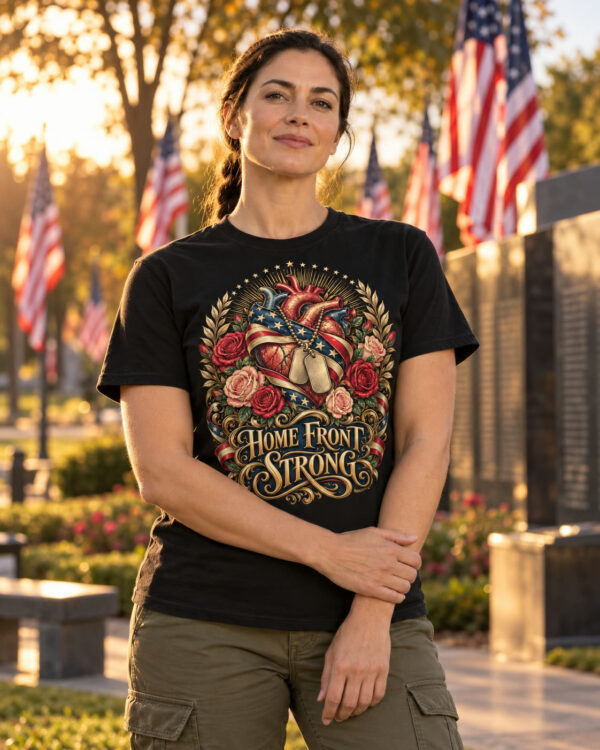 Home Front Strong Heart & Dog Tags Tee