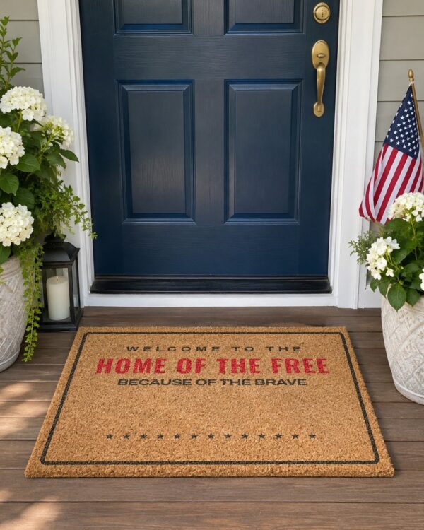 Home of the Free Because of the Brave Doormat