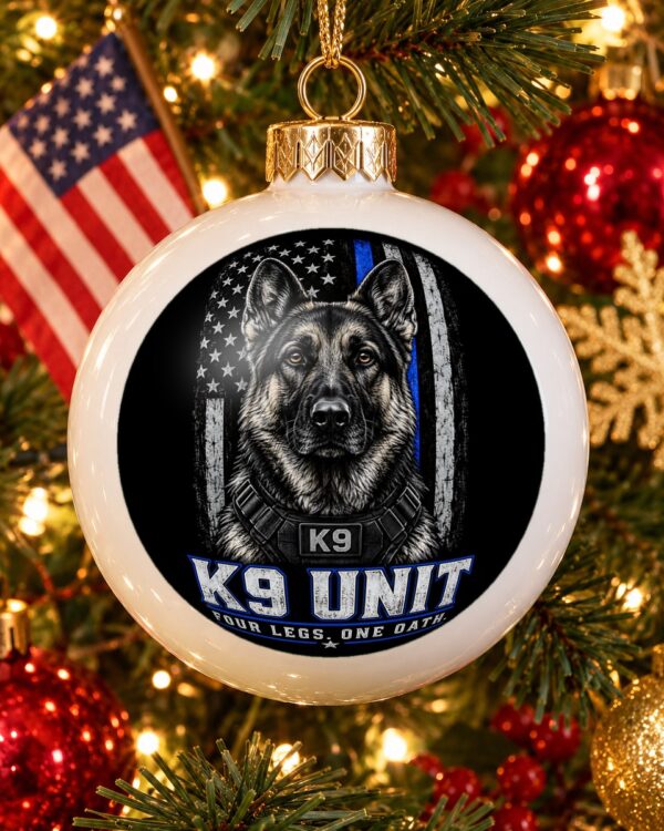 K9 Unit Globe Christmas Ornament