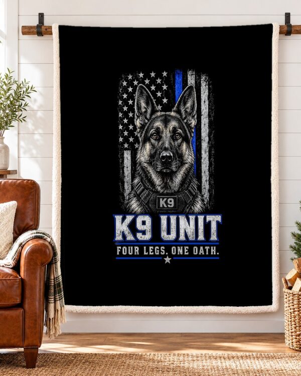 K9 Unit Sherpa Fleece Blanket