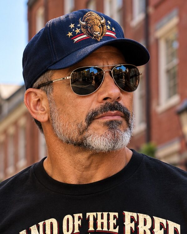 Land of the Free Bison Dad Hat