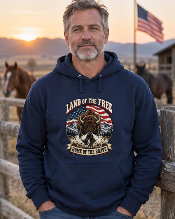 Land of the Free Bison Hoodie
