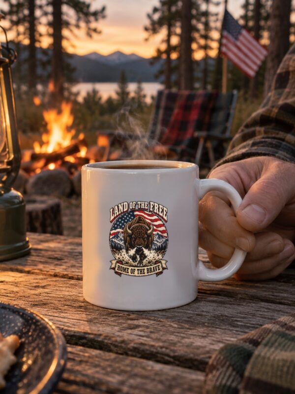 Land of the Free Bison Mug