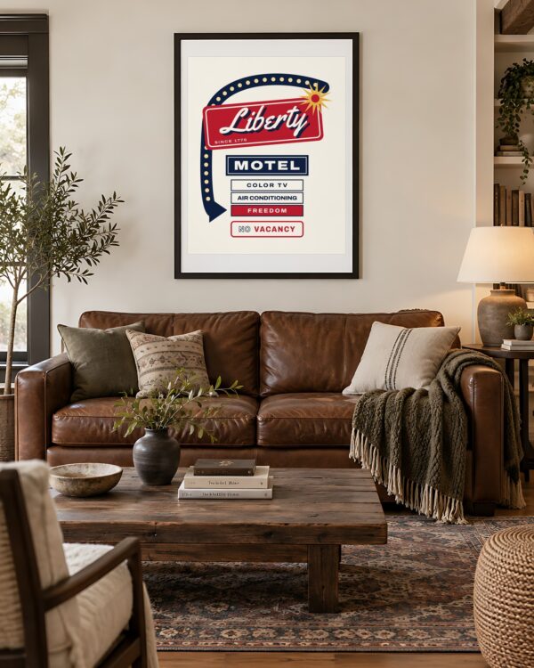 Liberty Motel Retro Americana Poster