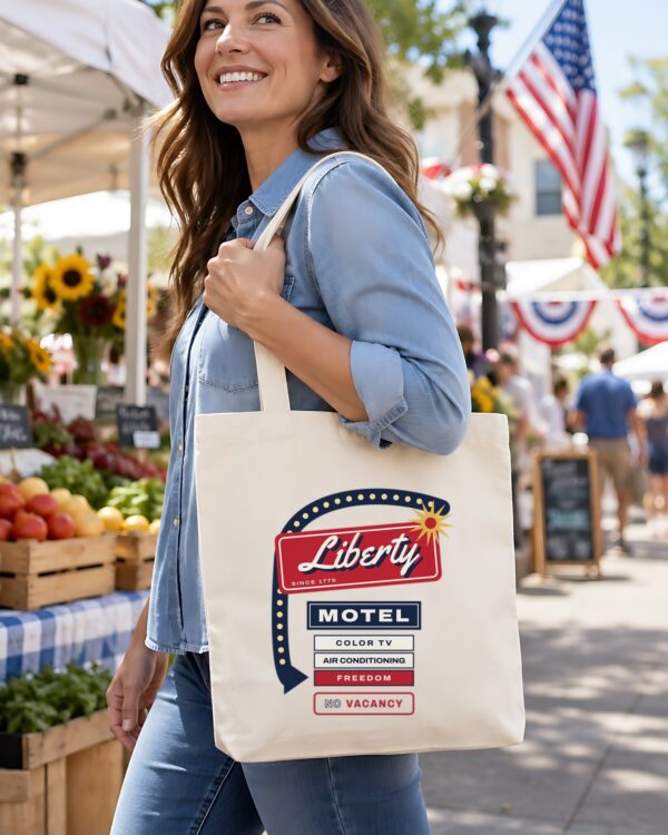 Liberty Motel Retro Americana Tote Bag