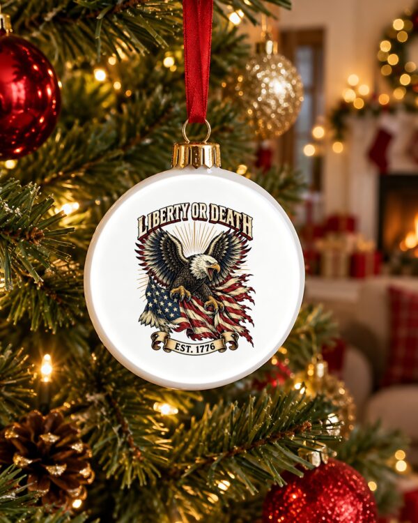 Liberty or Death Eagle Christmas Ornament