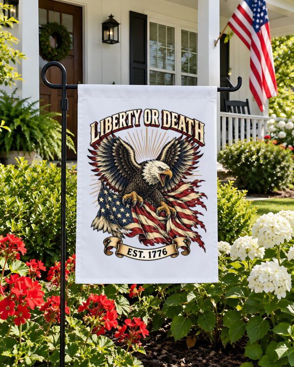 Liberty or Death Eagle Garden Flag
