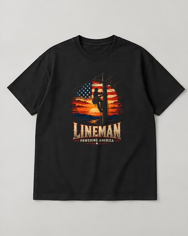 Lineman Powering America Tee