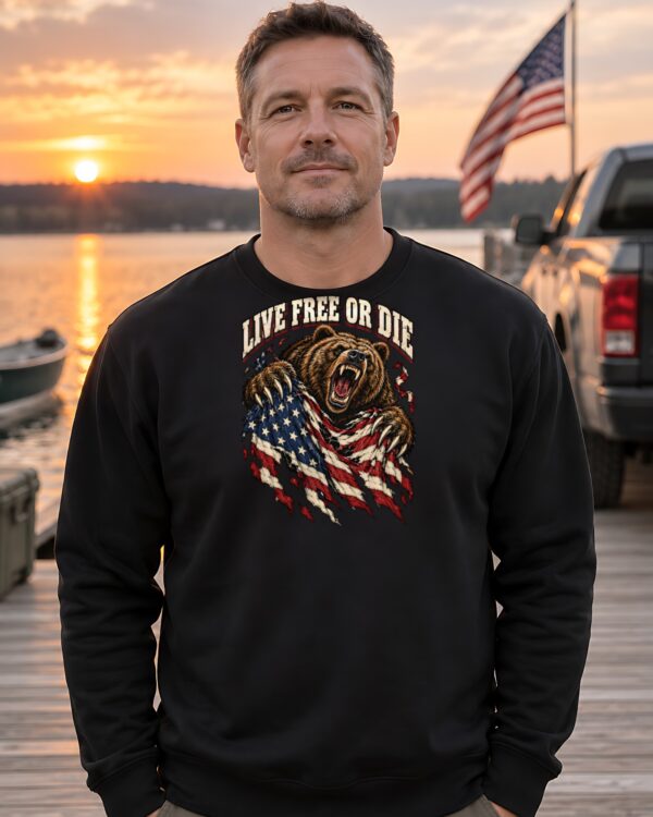 Live Free or Die Grizzly Crewneck Sweatshirt