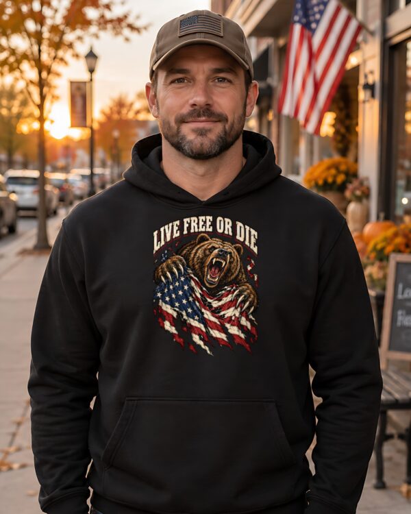 Live Free or Die Grizzly Hoodie