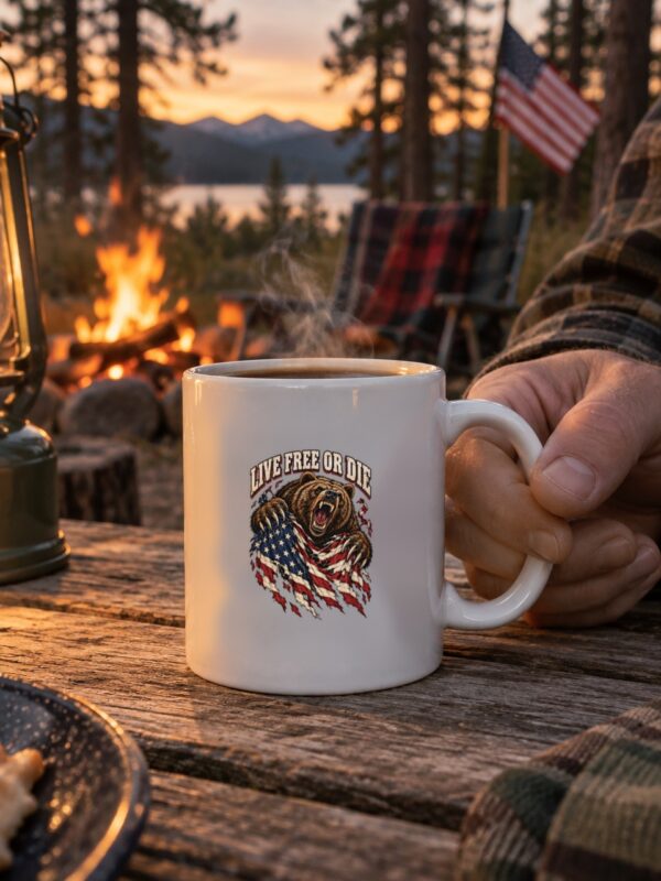 Live Free or Die Grizzly Mug