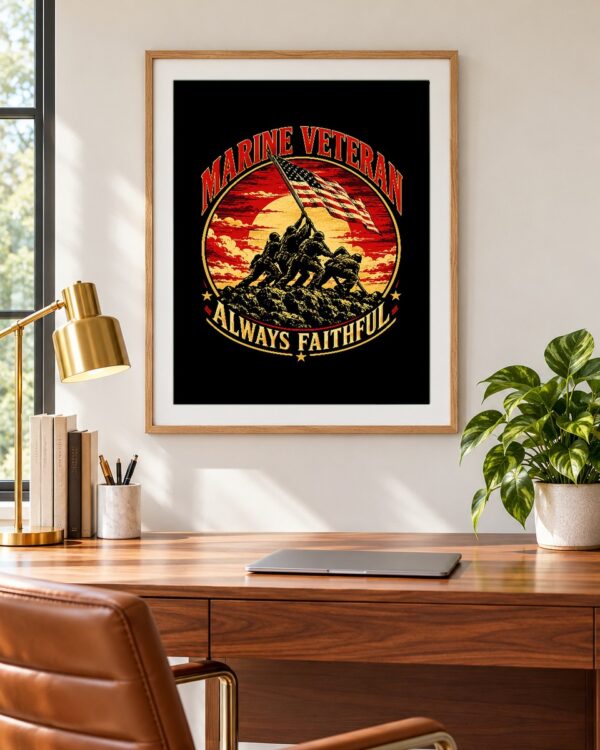 Marine Veteran Always Faithful Poster