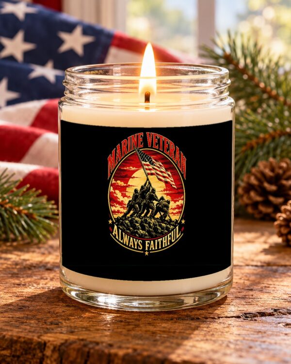 Marine Veteran Always Faithful Soy Candle