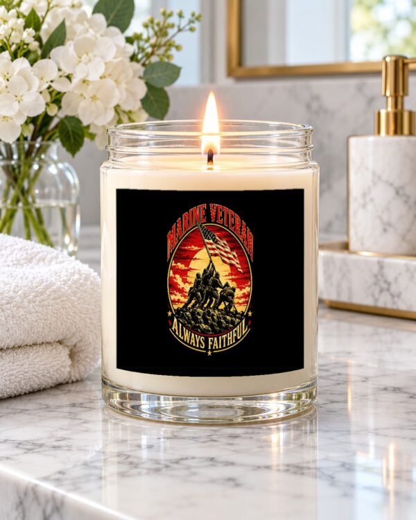 Marine Veteran Always Faithful Soy Candle