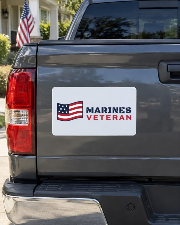 Marines Veteran Flag Car Magnet