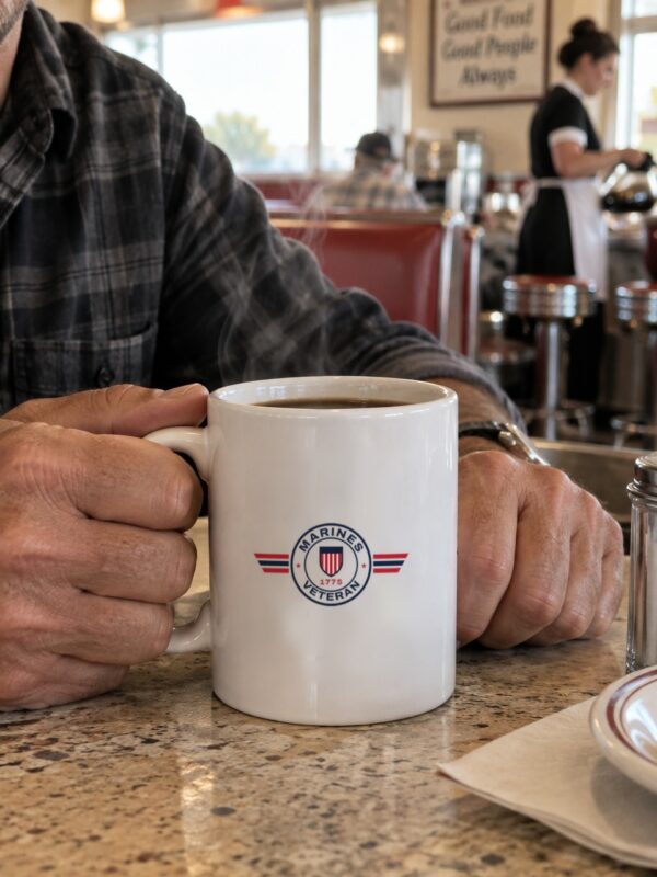 Marines Veteran Patch Mug