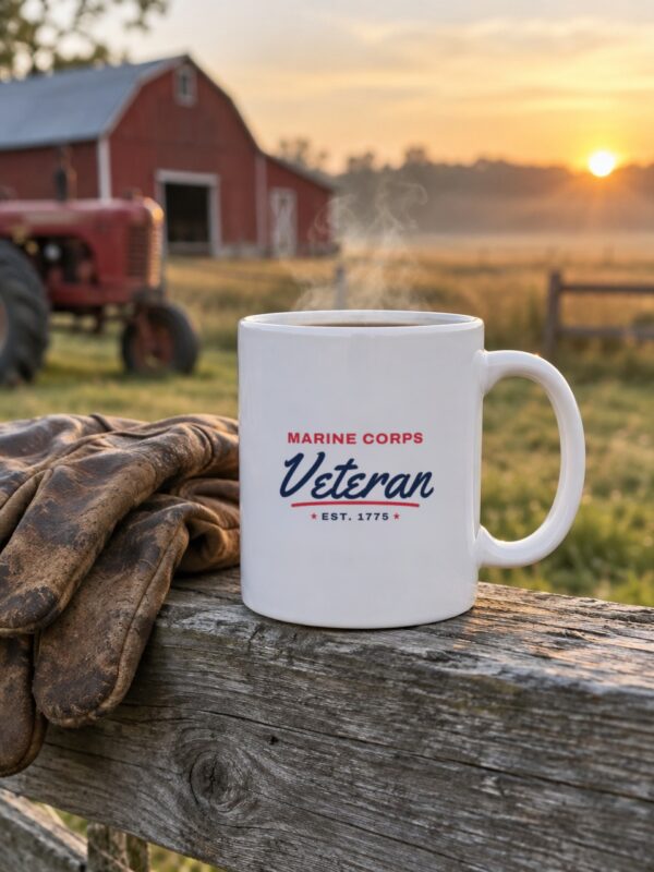 Marines Veteran Script Mug