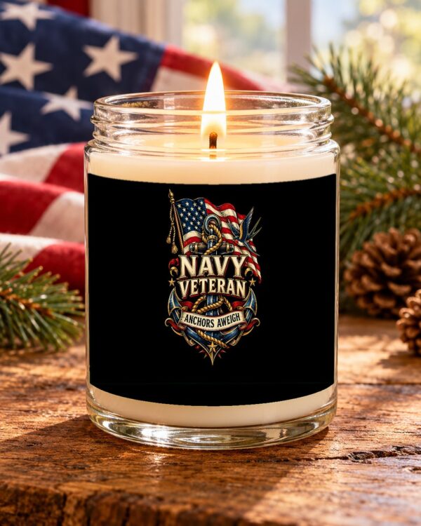 Navy Veteran Anchors Aweigh Soy Candle