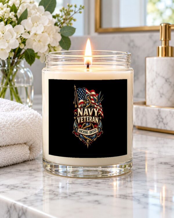Navy Veteran Anchors Aweigh Soy Candle