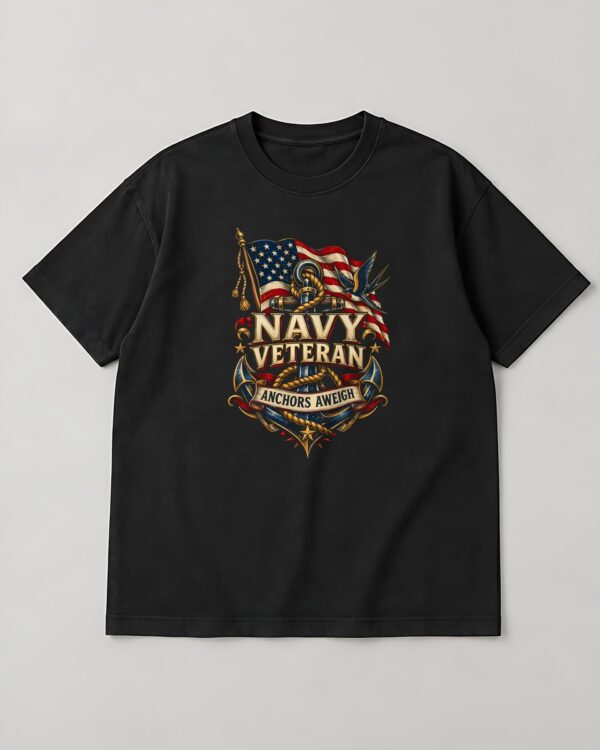 Navy Veteran Anchors Aweigh Tee