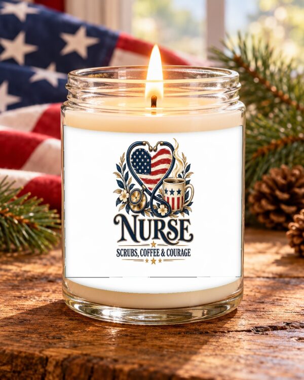 Nurse Scrubs Coffee and Courage Soy Candle