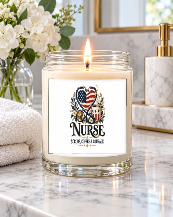 Nurse Scrubs Coffee and Courage Soy Candle