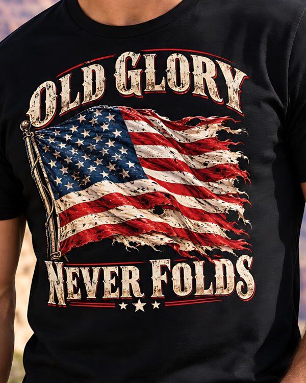 Old Glory Never Folds Tee
