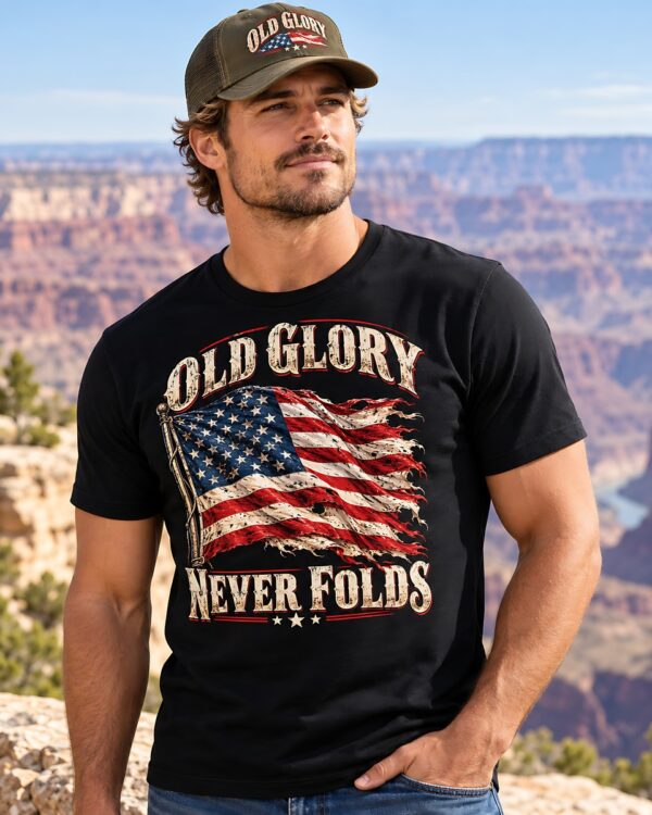Old Glory Never Folds Tee