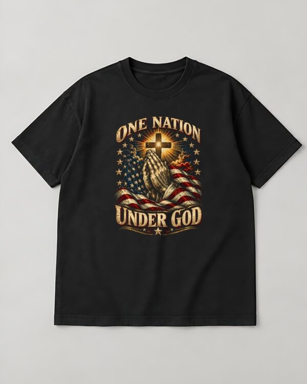 One Nation Under God Praying Hands Tee