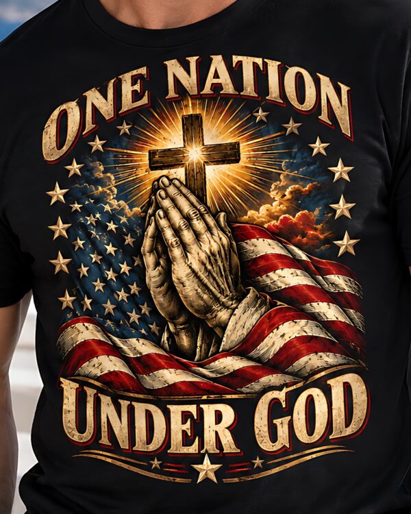 One Nation Under God Praying Hands Tee