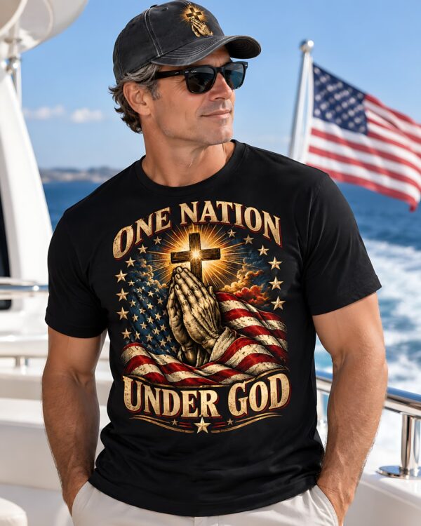 One Nation Under God Praying Hands Tee
