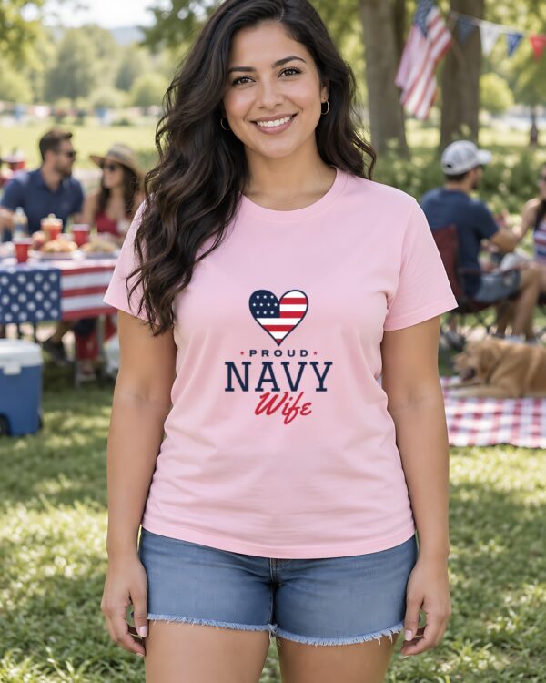 Proud Navy Wife Women's Fitted Tee