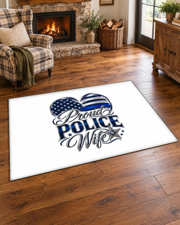 Proud Police Wife Area Rug