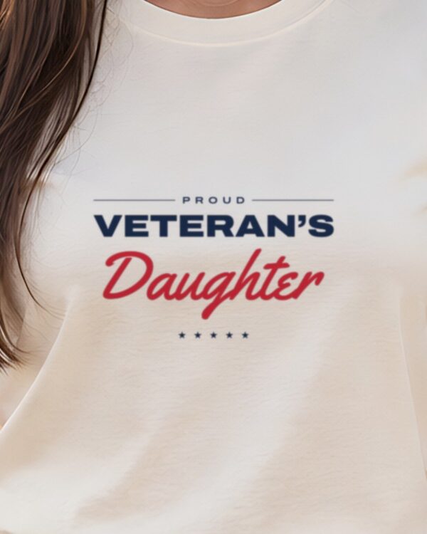Proud Veteran's Daughter Tee, Ivory