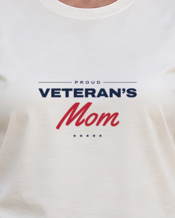 Proud Veteran's Mom Tee, Ivory