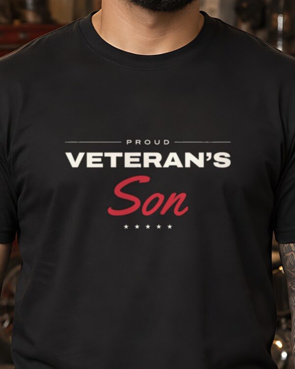 Proud Veteran's Son Tee, Black