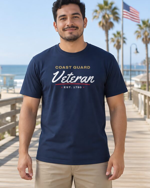 Coast Guard Veteran Script Tee