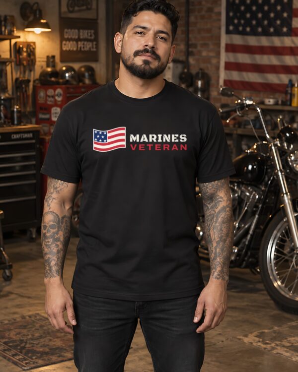Marines Veteran Flag Tee