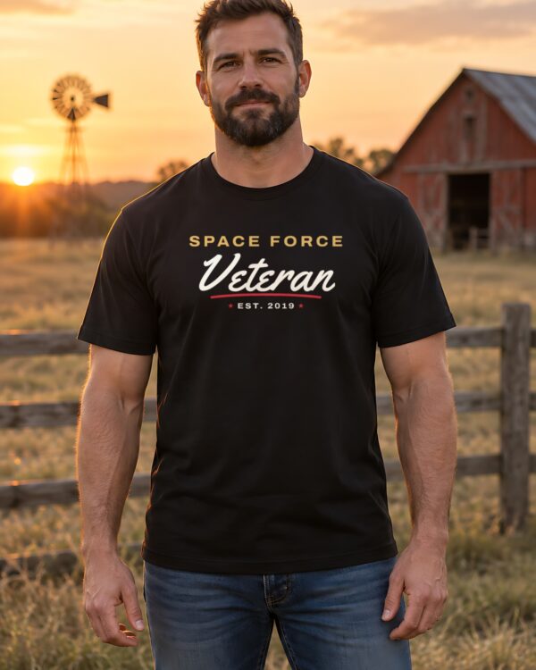 Space Force Veteran Script Tee