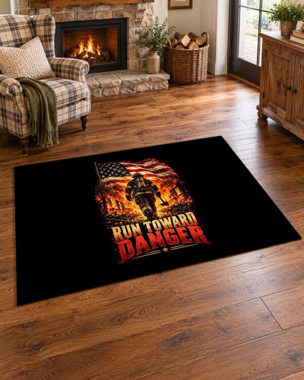 Run Toward Danger Area Rug