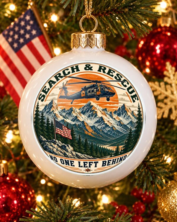 Search and Rescue Globe Christmas Ornament