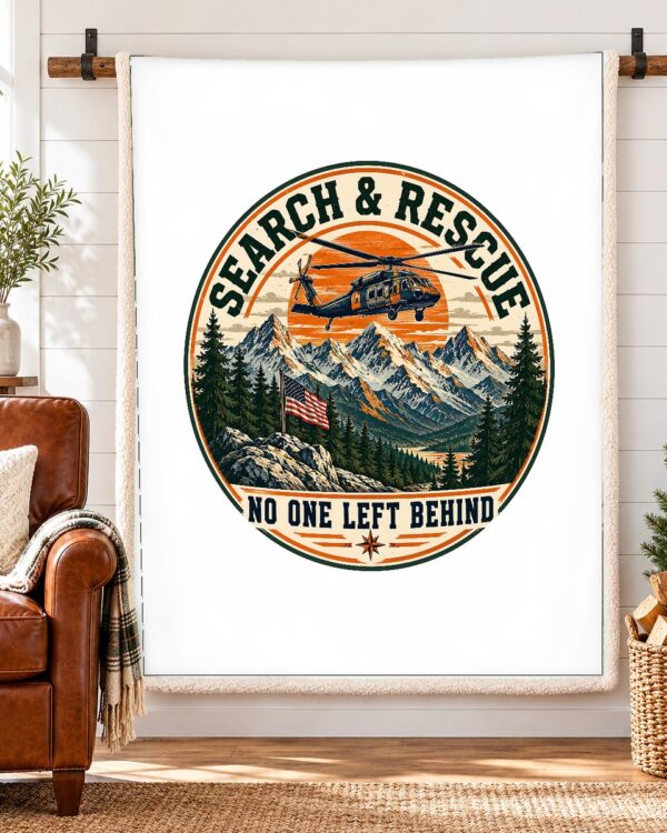 Search and Rescue Sherpa Fleece Blanket