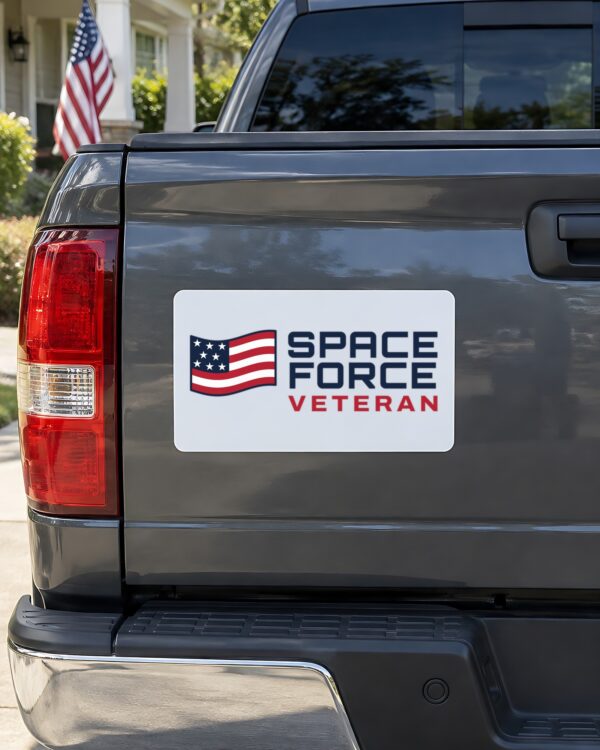 Space Force Veteran Flag Car Magnet
