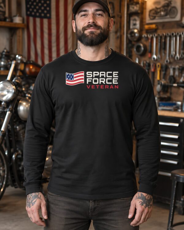 Space Force Veteran Flag Long Sleeve Tee